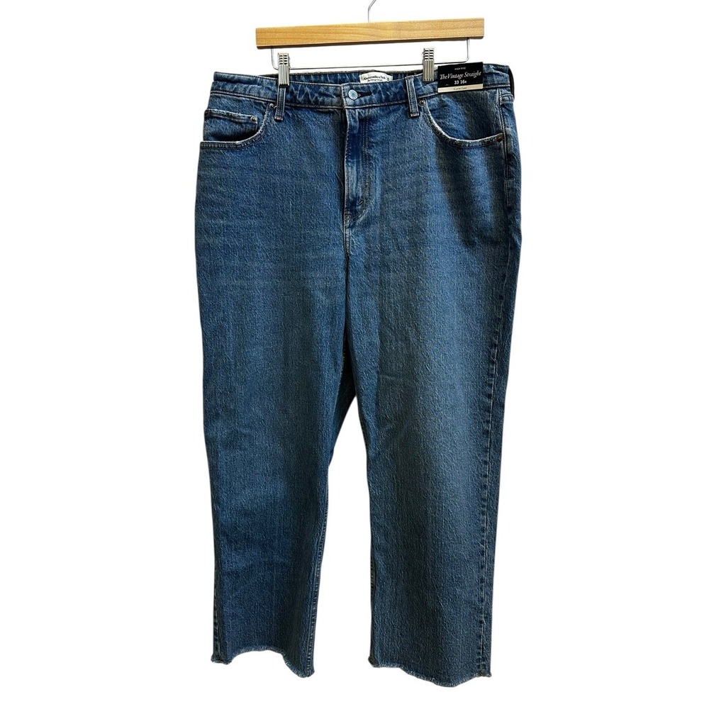 Abercrombie & Fitch Vintage Straight Jeans Curve‎ Love High Rise Sz 16 NWT $90